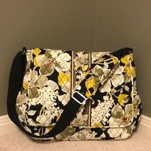 Vera Bradley Messenger Diaper Bag In Dogwood